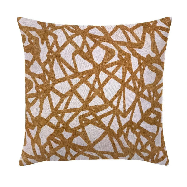 Pasha Caramel Handmade Outdoor Pillow-Outdoor Pillows-Earnest Collection-20" Square-LOOMLAN