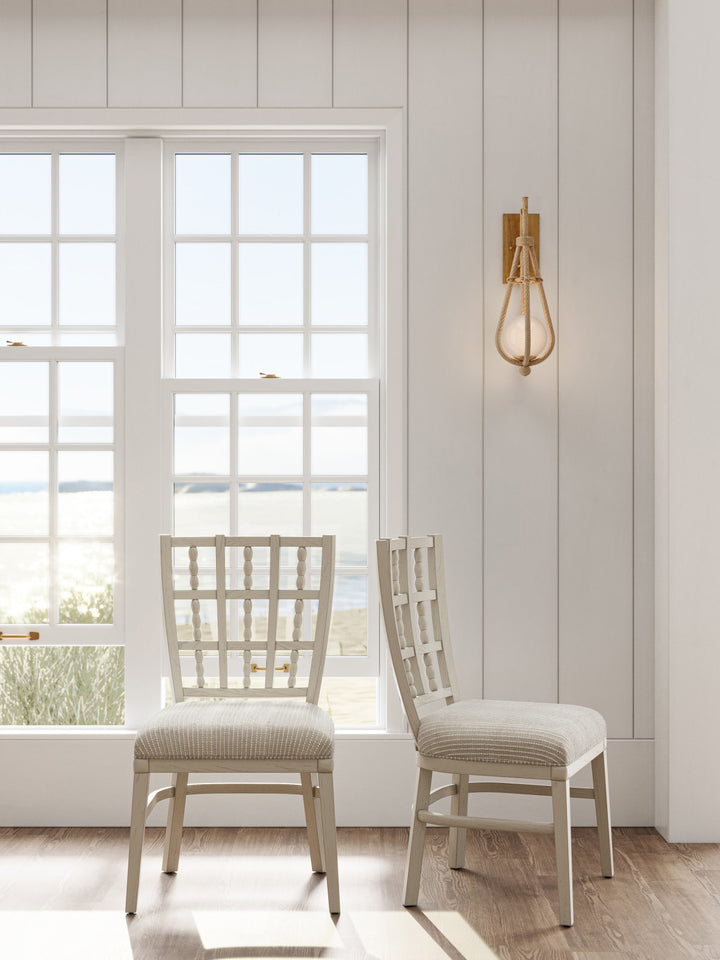 Abaca Rope Wall Sconce with Gold Finish | LOOMLAN