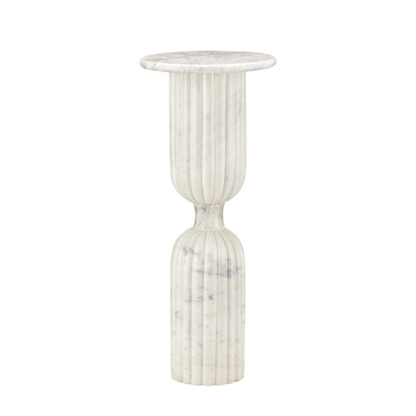 Passementerie White Marble Drinks Table