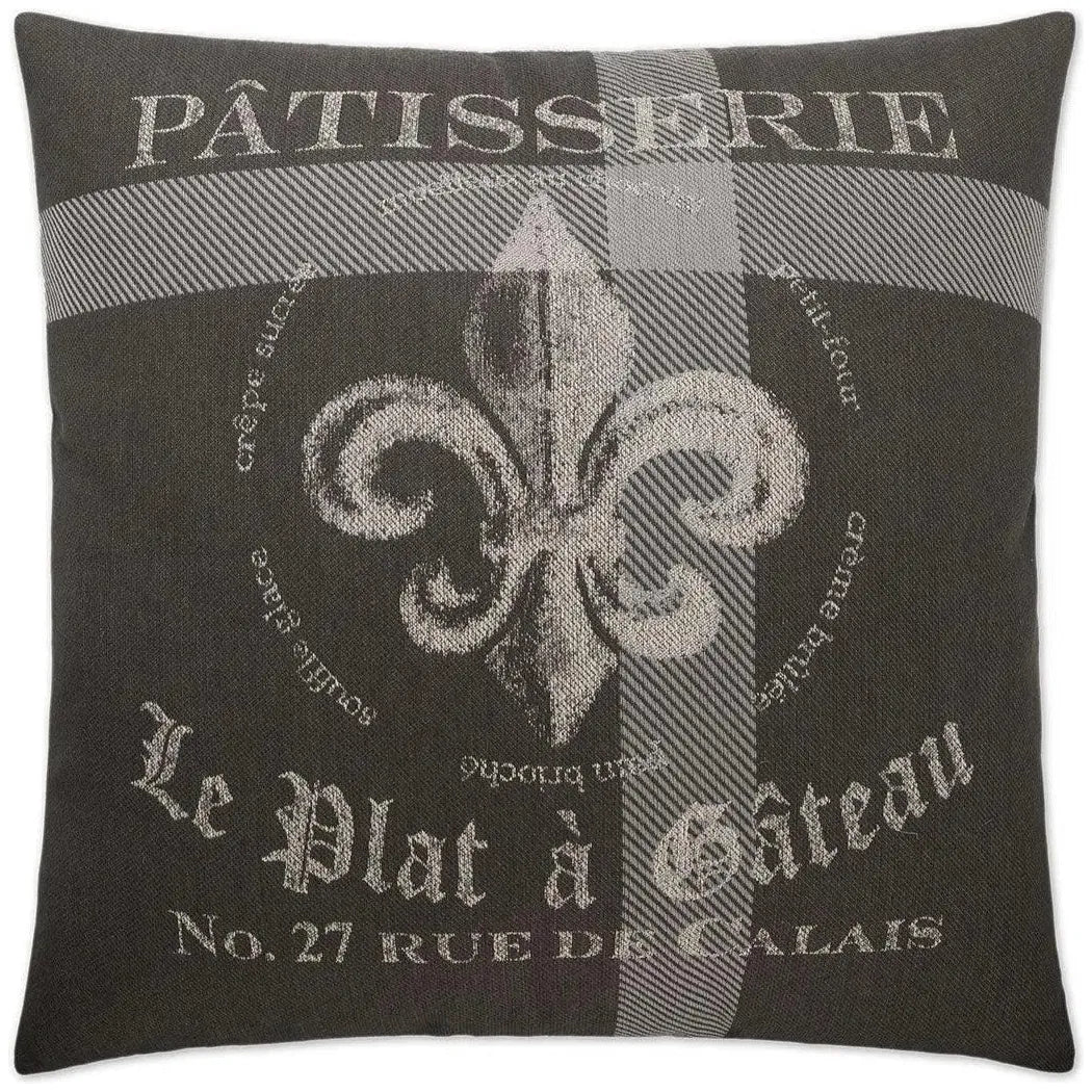 Patisserie Grey Throw Pillow With Insert