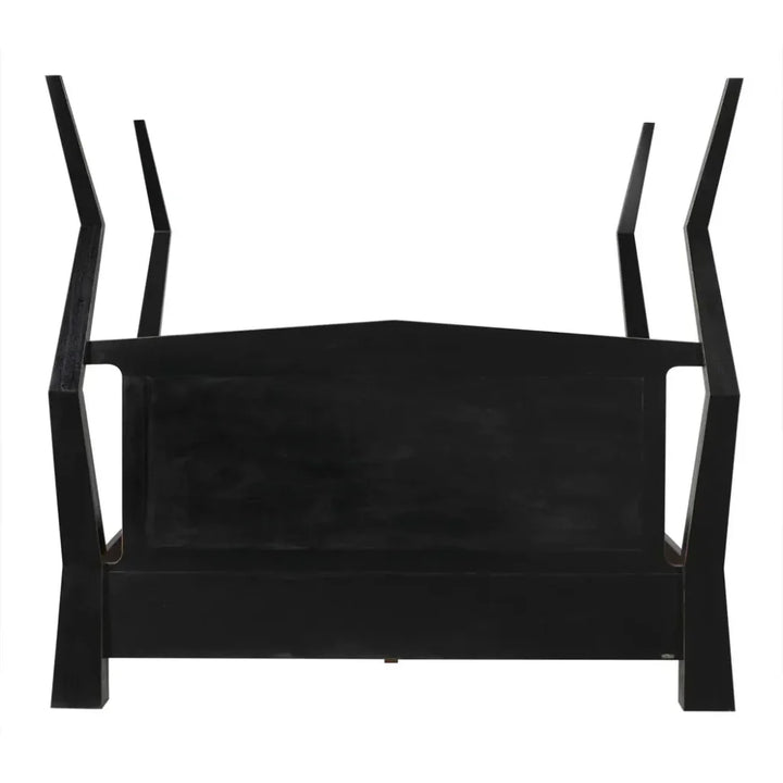 Patras Black Wooden Bed Frame - LOOMLAN - Noir - Beds
