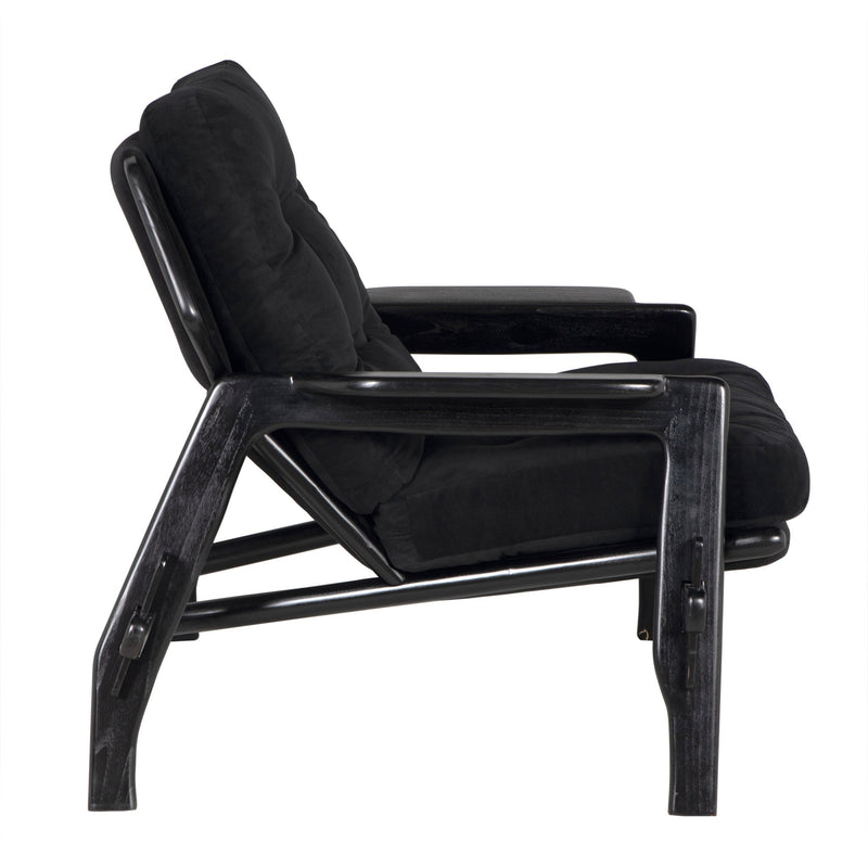 Pax Chair w/CFC Performance Velvet Upholstery-Accent Chairs-Noir-LOOMLAN