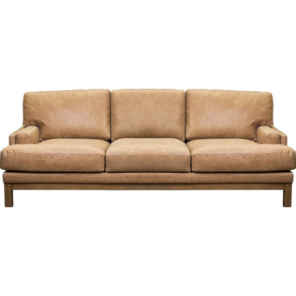 Paxton Leather In Collins Celadon Sofa