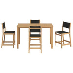 Pearl 5-Piece Counter Height Teak Outdoor Set