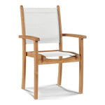 Pearl 5PC Square Outdoor Dining Set Stacking Chairs