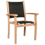 Pearl 5PC Square Outdoor Dining Set Stacking Chairs