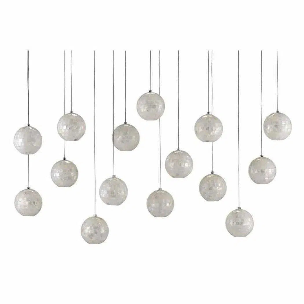 Pearl Finhorn Rectangular 15-Light Multi-Drop Pendant