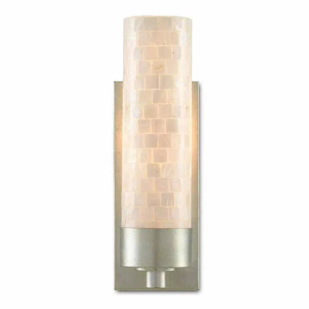 Pearl Silver Leaf Abadan Wall Sconce