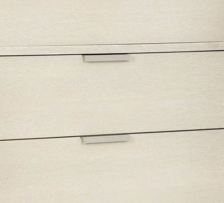 Pearl Six Drawer Dresser and Woven Round Mirror - LOOMLAN - Palmetto Home - Dressers