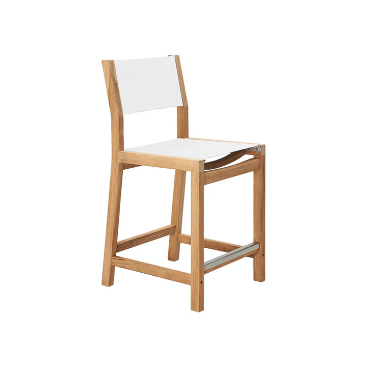 Pearl Teak Patio Counter Height Dining Set 5PC-Outdoor Dining Sets-HiTeak-LOOMLAN