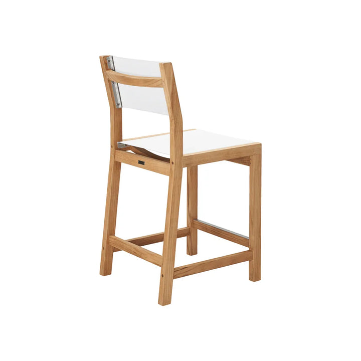 Pearl Teak Patio Counter Height Dining Set 5PC-Outdoor Dining Sets-HiTeak-LOOMLAN