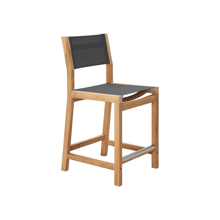 Pearl Teak Patio Counter Height Dining Set 7PC-Outdoor Dining Sets-HiTeak-LOOMLAN