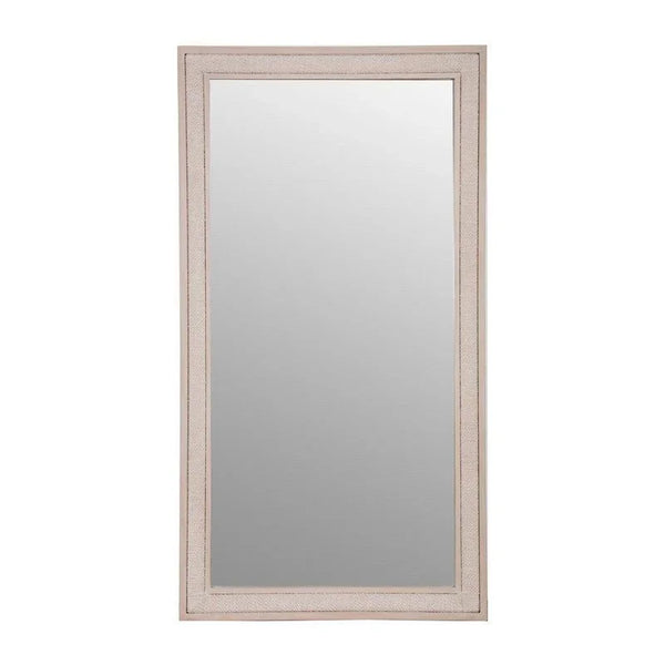 Pearl Wood Framed Floor Mirror-Floor Mirrors-Palmetto Home-LOOMLAN