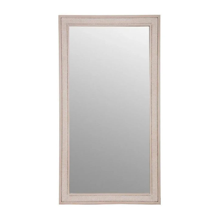 Pearl Wood Framed Floor Mirror-Floor Mirrors-Palmetto Home-LOOMLAN