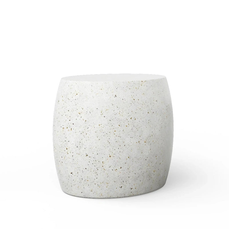 Pebble Concrete Made Outdoor Side Tables