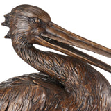 Currey & Co-Pelican Elegant Bronze Finish Sculpture-Statues & Sculptures-LOOMLAN