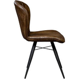 Peloso Leather Armless Side Chair-Accent Chairs-Furniture Classics-LOOMLAN