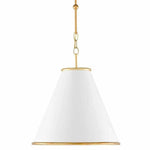 Pendant Gesso White Gold Leaf Pierrepont Pendant