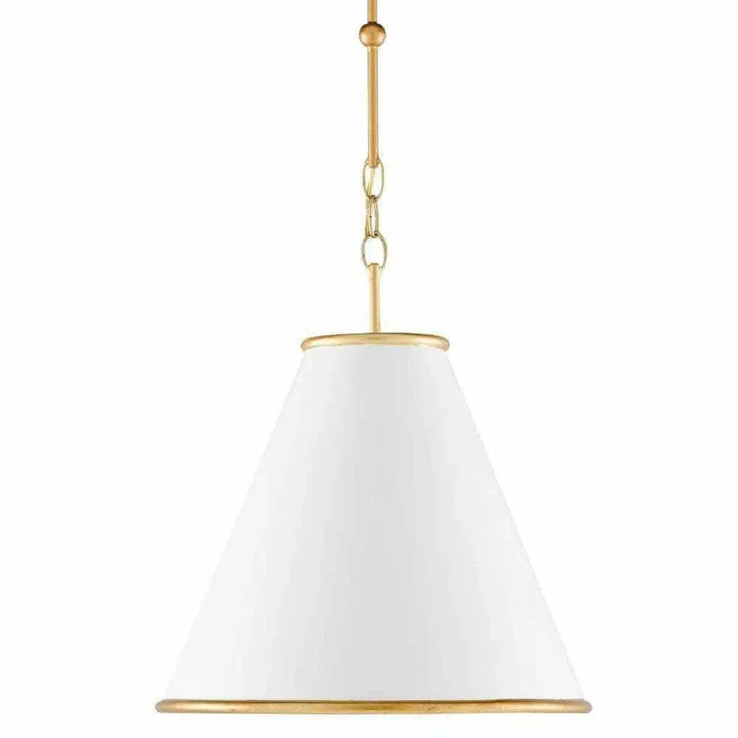 Pendant Gesso White Gold Leaf Pierrepont Pendant