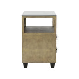 Pendry Two Drawer Gold Nightstand-Nightstands-Chelsea House-LOOMLAN