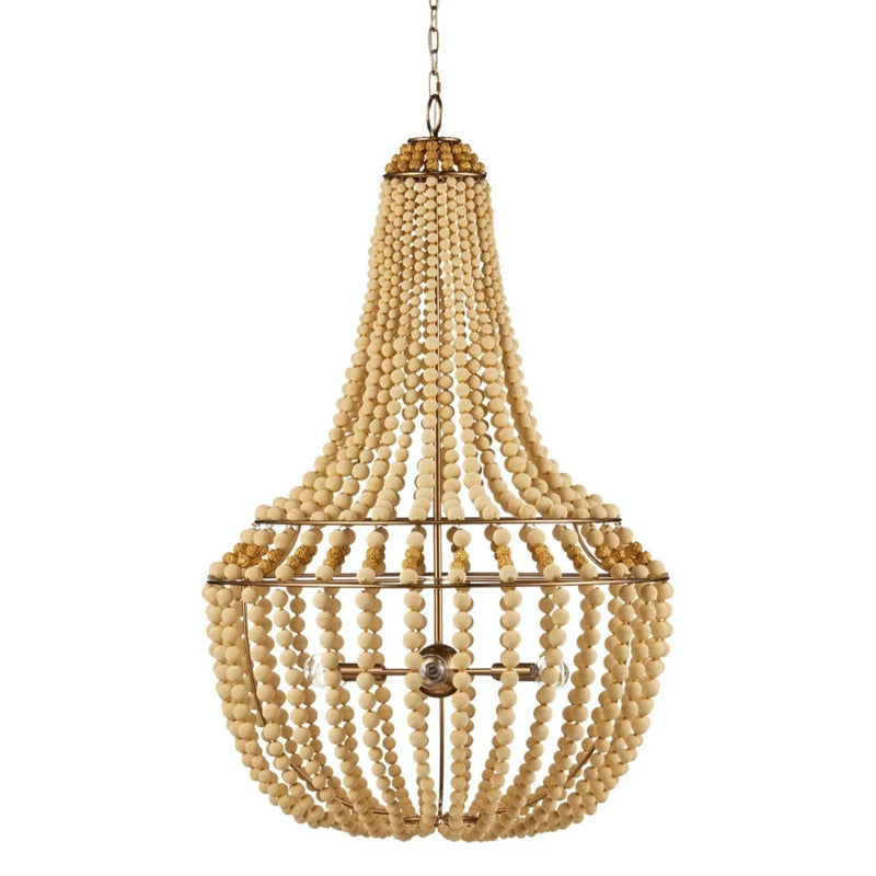 Penelope Iron Framed Beige Chandelier