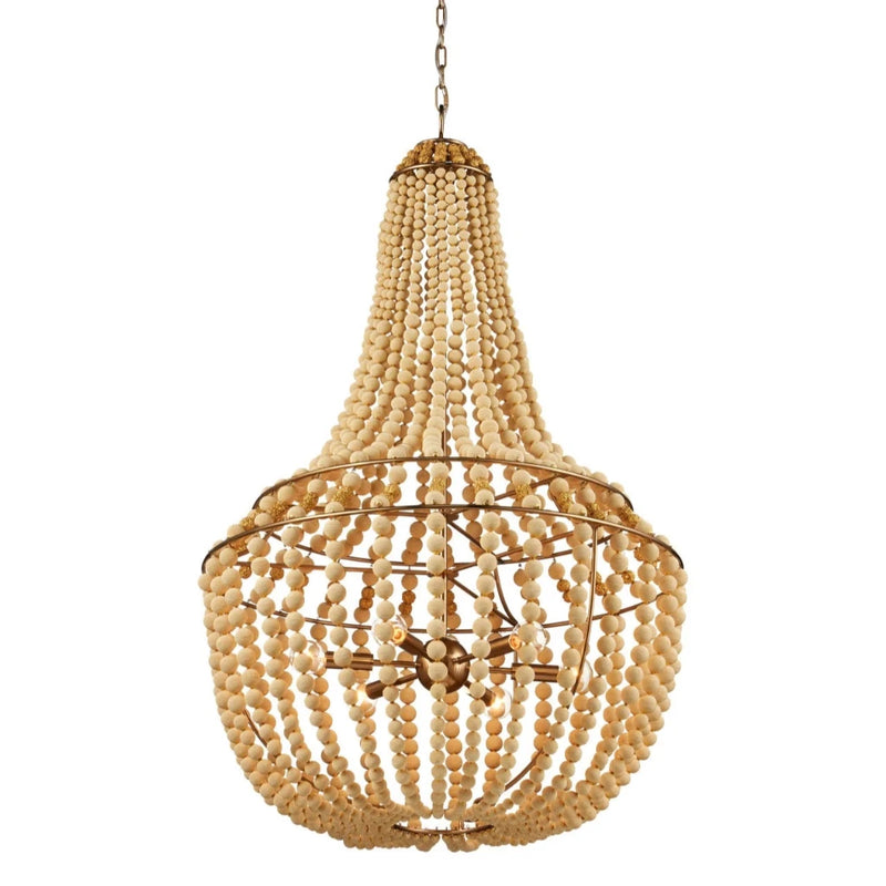 Penelope Iron Framed Beige Chandelier