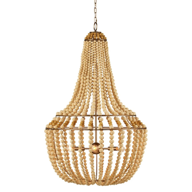 Penelope Iron Framed Beige Chandelier