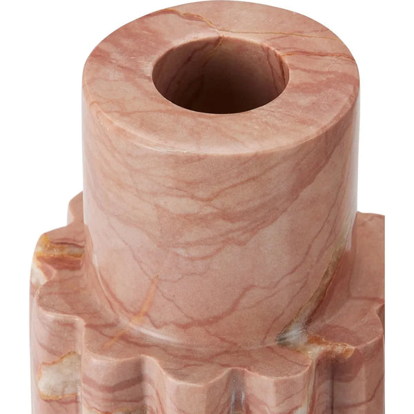 Penrose Pink Marble Candle Holders (Set Of 2)