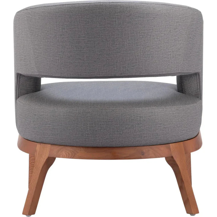 Penryn Wood Slate Gray Accent Arm Chair - LOOMLAN - Zuo Modern - Accent Chairs
