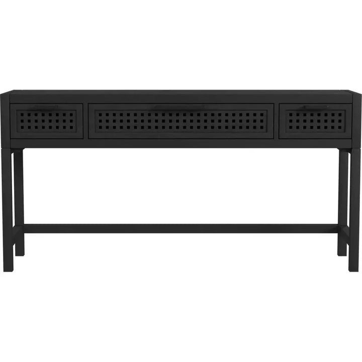 Pentak Solid Mango Black Sofa Table - LOOMLAN - Bassett Mirror - Console Tables