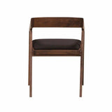 Performance Fabric Dining Arm Chair Chocolate Brown Dining Chairs LOOMLAN By Moe's Home