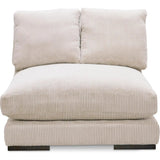 Plunge Polyester and Plywood Cream Armless Slipper Chair Sofas & Loveseats LOOMLAN By Moe's Home