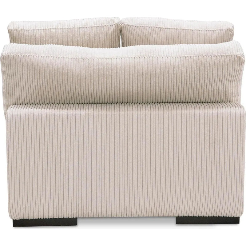 Plunge Polyester and Plywood Cream Armless Slipper Chair Sofas & Loveseats LOOMLAN By Moe's Home