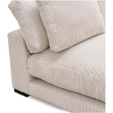 Plunge Polyester and Plywood Cream Armless Slipper Chair Sofas & Loveseats LOOMLAN By Moe's Home