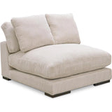 Plunge Polyester and Plywood Cream Armless Slipper Chair Sofas & Loveseats LOOMLAN By Moe's Home