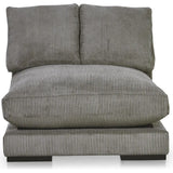 Plunge Polyester and Plywood Grey Armless Slipper Chair Sofas & Loveseats LOOMLAN By Moe's Home