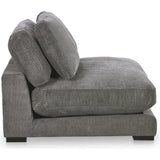 Plunge Polyester and Plywood Grey Armless Slipper Chair Sofas & Loveseats LOOMLAN By Moe's Home