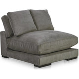 Plunge Polyester and Plywood Grey Armless Slipper Chair Sofas & Loveseats LOOMLAN By Moe's Home