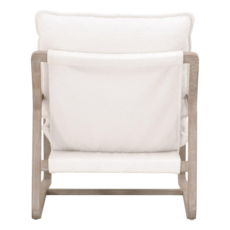Performance Fabric White Boucle Natural Sling Hamlin Club Chair Club Chairs LOOMLAN By Essentials For Living