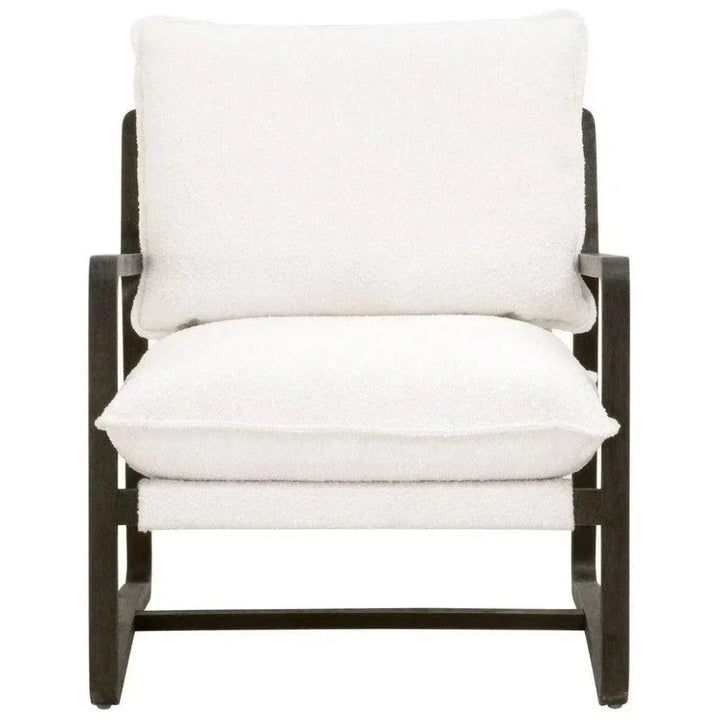Performance White Boucle Brown Sling Hamlin Club Chair - LOOMLAN - Essentials For Living - Accent Chairs