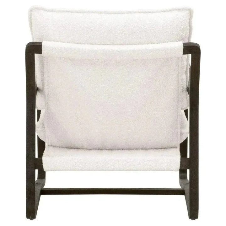 Performance White Boucle Brown Sling Hamlin Club Chair - LOOMLAN - Essentials For Living - Accent Chairs