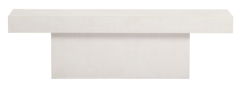 Perpetual T-Bench – Ivory White Outdoor Bench-Outdoor Benches-Seasonal Living-LOOMLAN