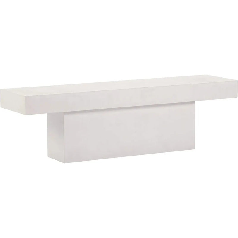 Perpetual T-Bench – White Outdoor Bench