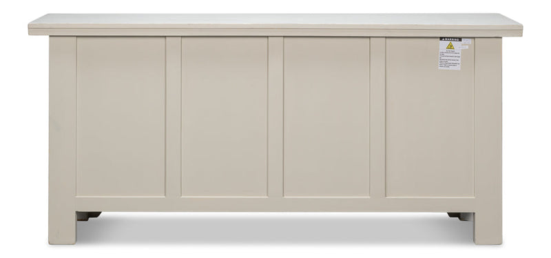 Persian Sideboard Antique White Cabinet For Living Room-Sideboards-Sarreid-LOOMLAN