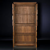 Petal Hutch Bookcase Armoire Cabinet-Bookcases-Noir-LOOMLAN