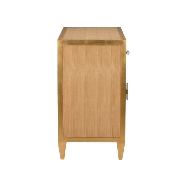 Petite Caned Wood Framed Brown Buffet - LOOMLAN - Chelsea House - Buffets