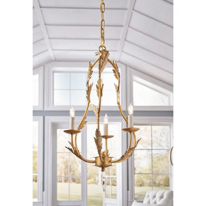 Petite Gold Antique Finish Chandelier - LOOMLAN - Chelsea House - Chandeliers