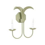 Petite Palm Design Green Wall Sconce-Wall Sconces-Wildwood-LOOMLAN