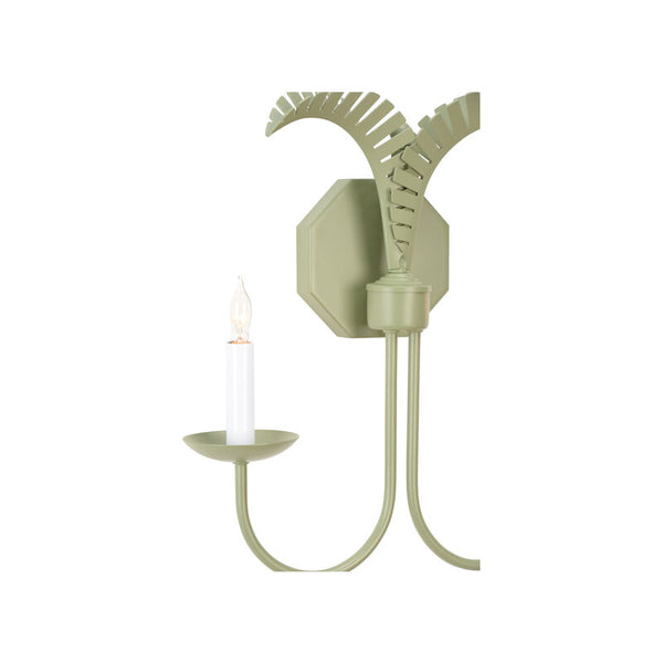 Petite Palm Design Green Wall Sconce-Wall Sconces-Wildwood-LOOMLAN