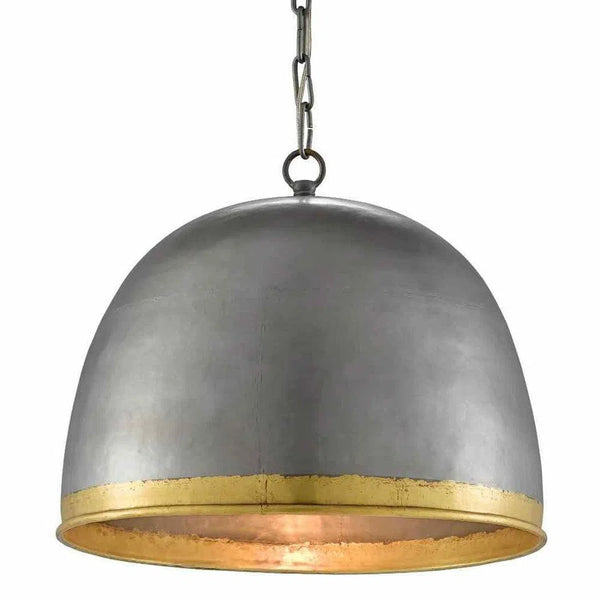 Pewter Polished Brass Matute Pendant Pendants LOOMLAN By Currey & Co